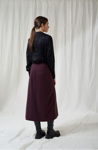 A-LINE MIDI SKIRT