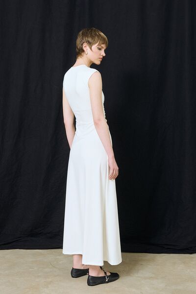 GATHERED FRONT DRESS