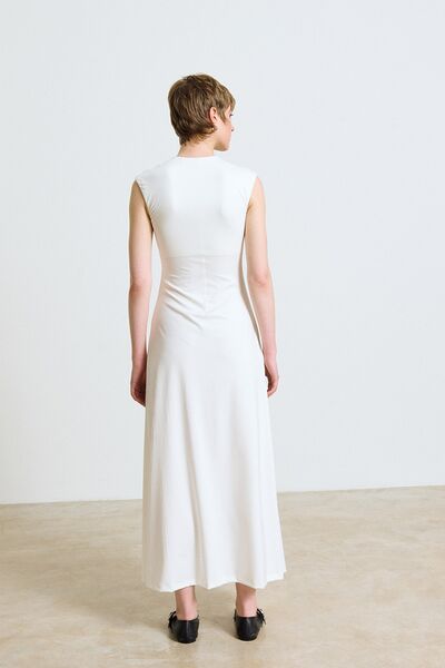 GATHERED FRONT DRESS